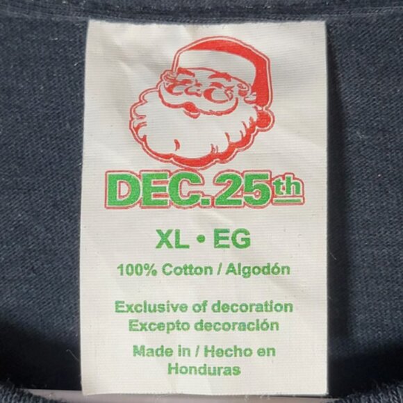 Dec 25th Tshirt Tee Christmas Cats Adult XL Tabby Prrresents Crazy Cat Lady Xmas - Picture 6 of 10